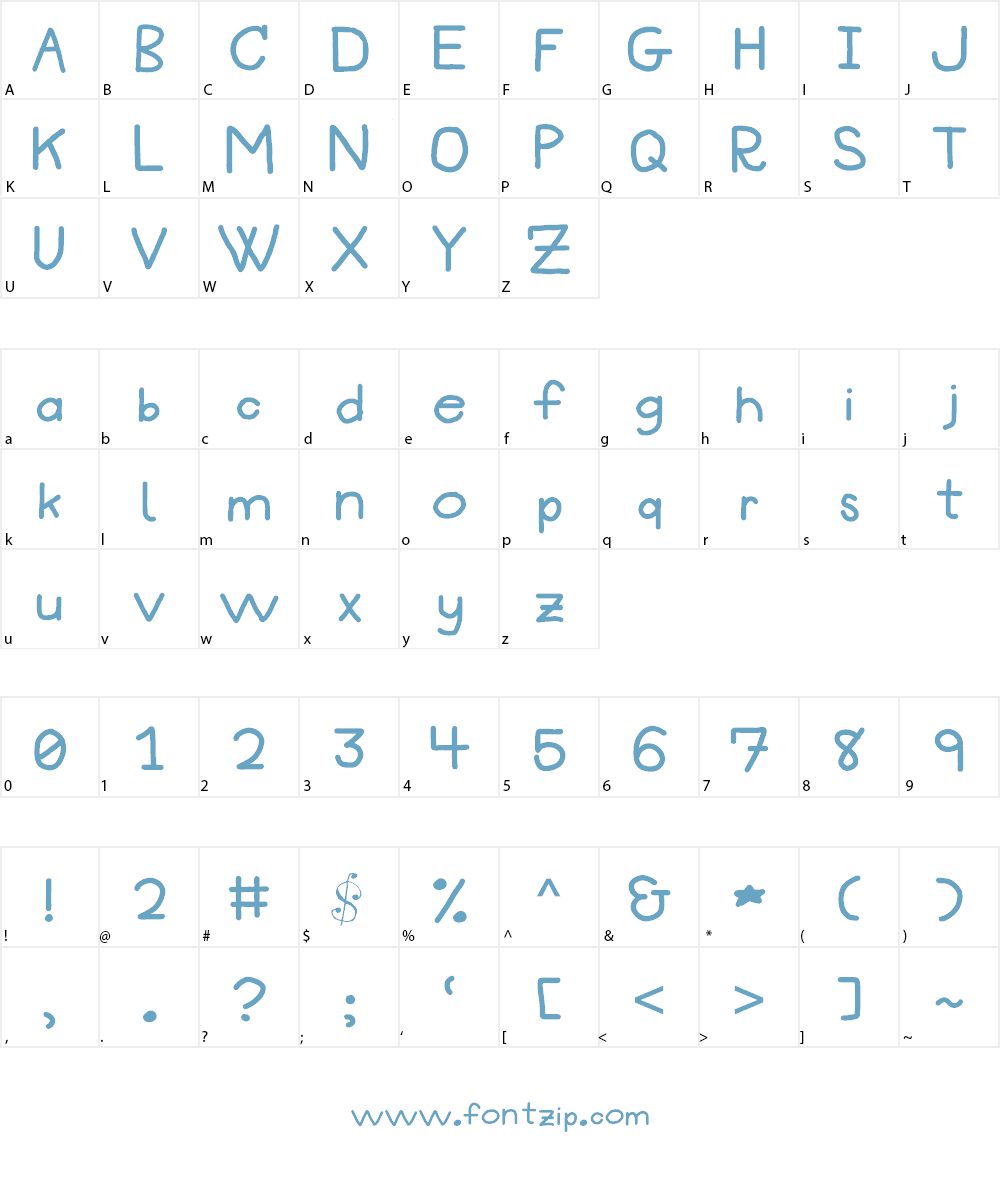 Big Fat Pencil 2 Font Character